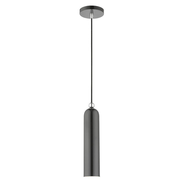 Livex Ardmore 1 Light Pendant, Shiny Dark Gray - 46751-96