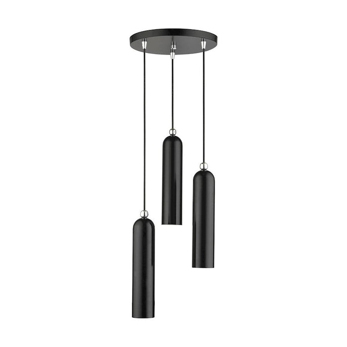 Livex Ardmore 3 Light Pendant, Shiny Black - 46753-68