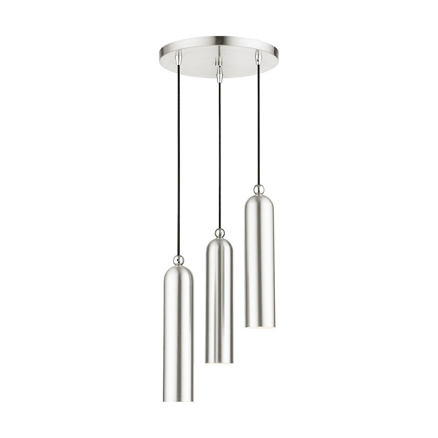 Livex Ardmore 3 Light Pendant, Brushed Nickel - 46753-91