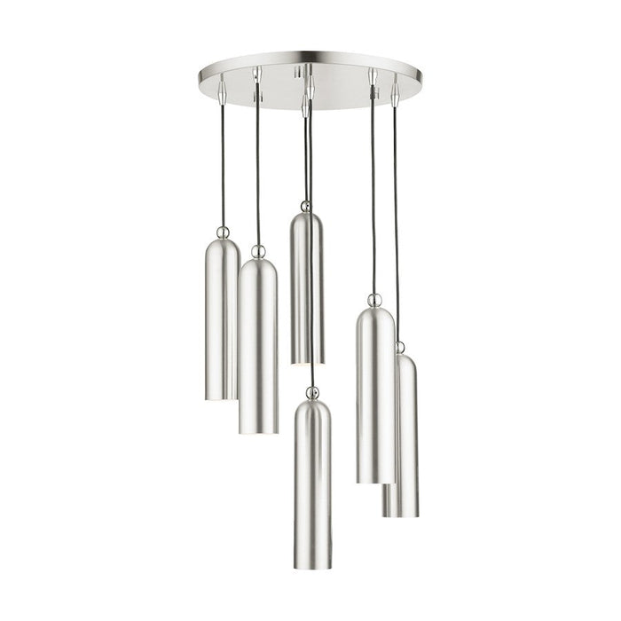 Livex Ardmore 6 Light Pendant, Brushed Nickel - 46756-91