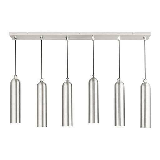 Livex Ardmore 6 Light Linear Pendant, Brushed Nickel - 46757-91