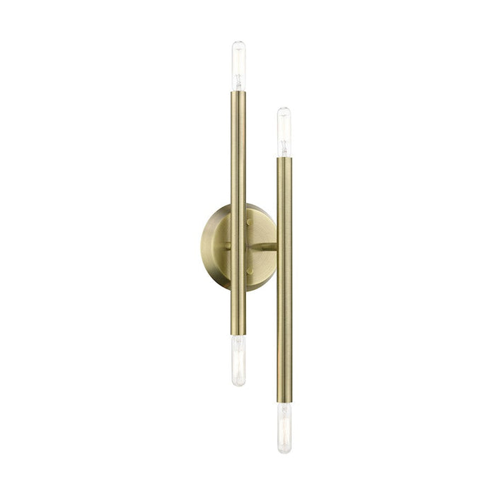 Livex Soho 4 Light ADA Sconce, Antique Brass - 46771-01