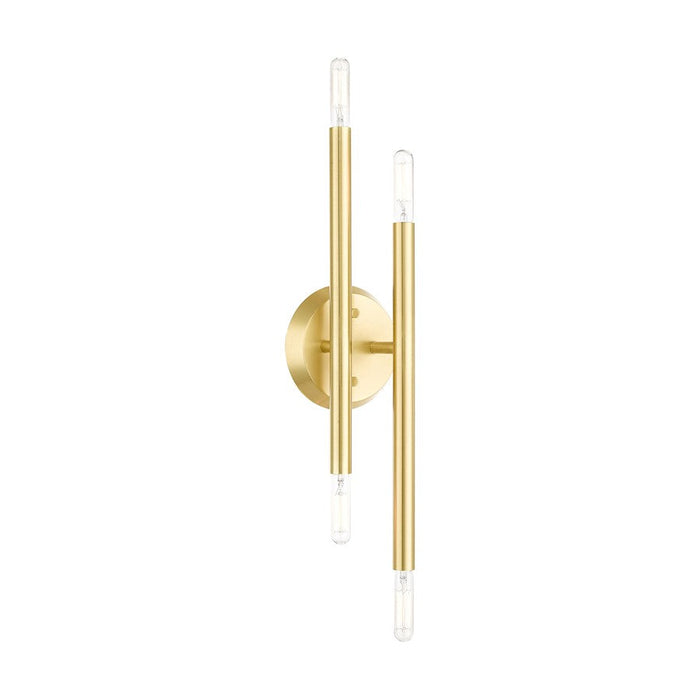 Livex Soho 4 Light Sconce, Satin Brass - 46771-12