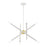 Livex Soho 8 Light Chandelier, White with Polished Brass Accents - 46774-03