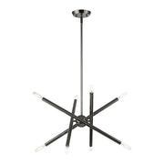 Livex Soho 8 Light Chandelier, Black Chrome - 46774-46