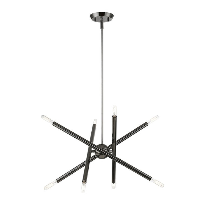 Livex Soho 8 Light Chandelier, Black Chrome - 46774-46