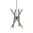 Livex Soho 8 Light Chandelier, Black Chrome