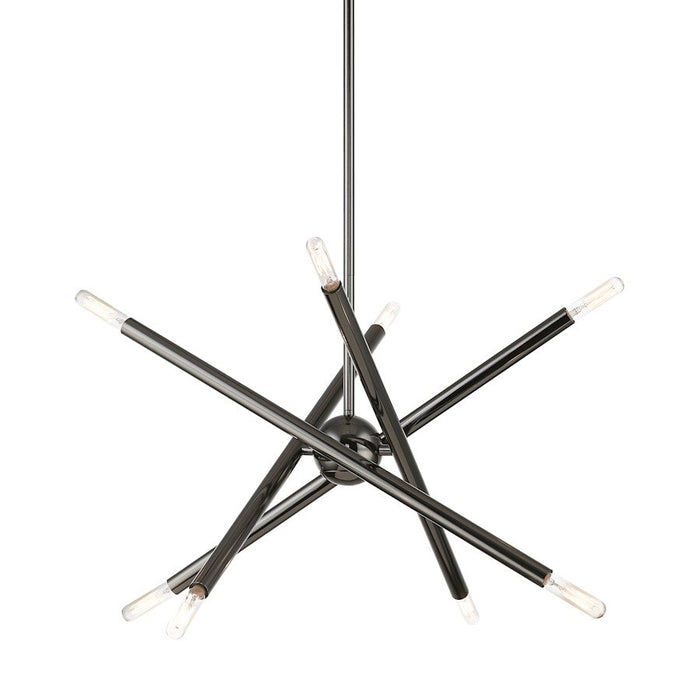 Livex Soho 8 Light Chandelier, Black Chrome