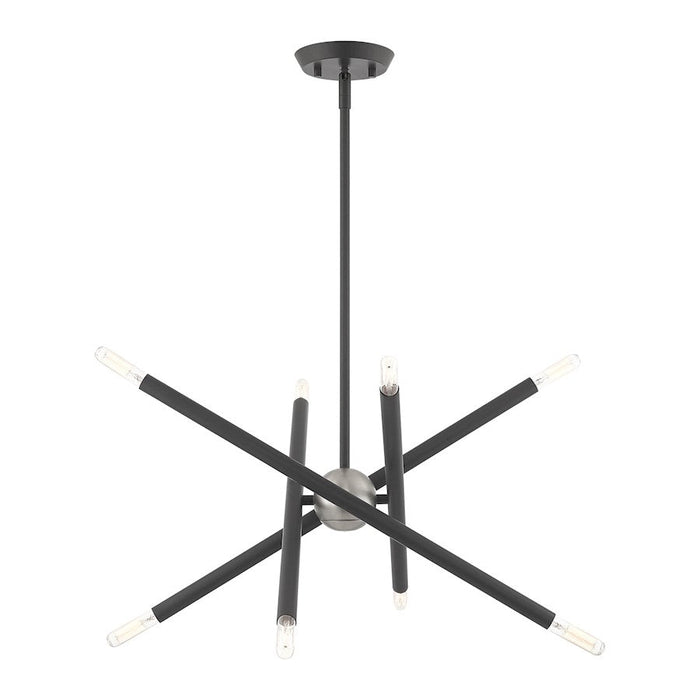 Livex Soho 8 Light Chandelier, Scandinavian Gray - 46774-76