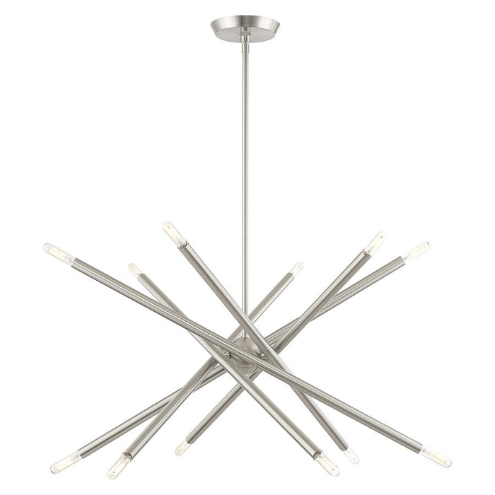 Livex Soho 12 Light Chandelier, Brushed Nickel - 46776-91