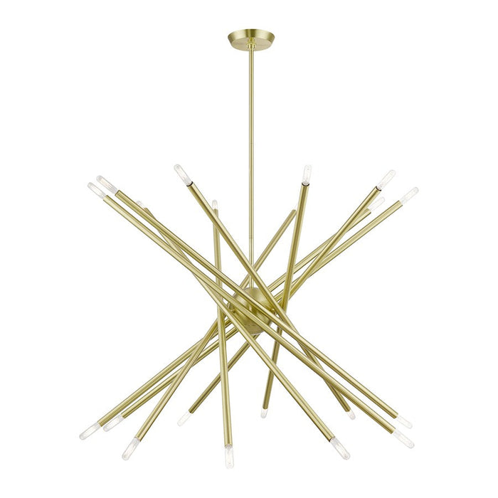 Livex Soho 20 Light Large Chandelier, Satin Brass - 46779-12