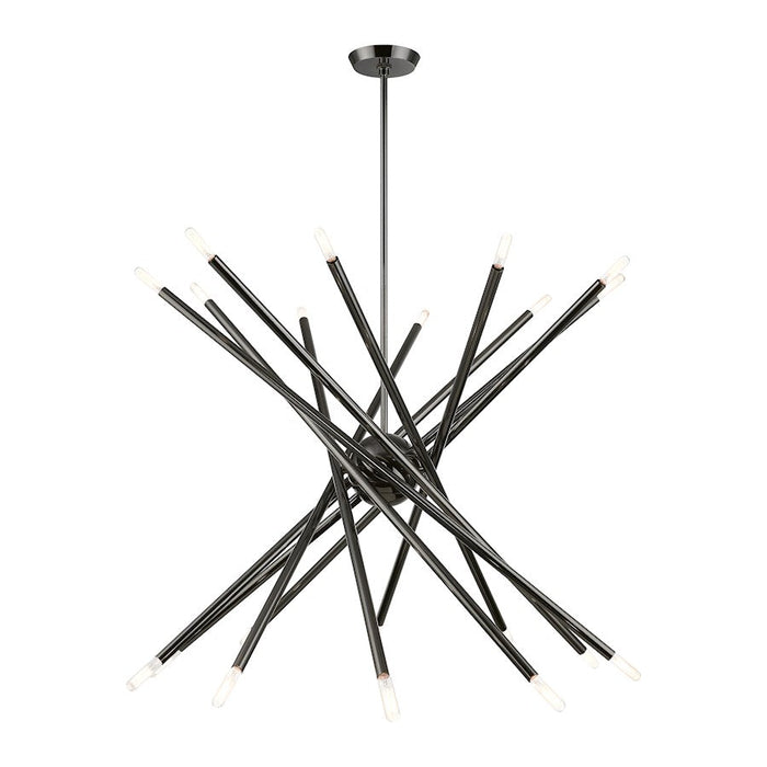 Livex Soho 20 Light Large Chandelier, Black Chrome - 46779-46