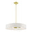 Livex Venlo Drum Pendant, Brass/White/Off-White