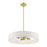 Livex Venlo Drum Pendant, Brass/White/Off-White