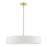 Livex Venlo 5 Light Large Drum Pendant, Brass/White/Off-white - 46925-12