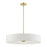 Livex Venlo Drum Pendant, Brass/White/Off-White