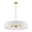 Livex Venlo Drum Pendant, Brass/White/Off-White