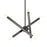 Livex Monaco 6 Light Chandelier, Black Chrome