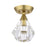 Livex Brussels 1 Light Crystal Semi-Flush Mount