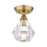 Livex Brussels 1 Light Crystal Semi-Flush Mount