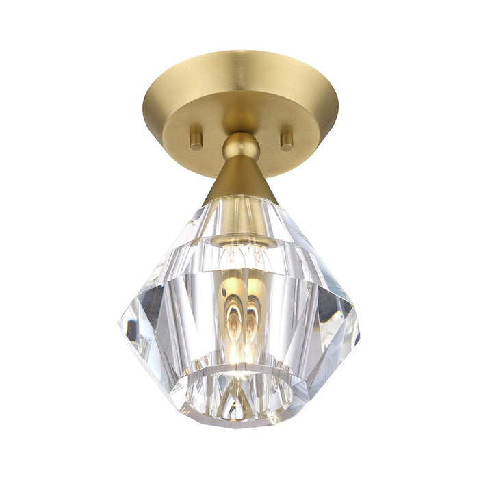 Livex Brussels 1 Light Crystal Semi-Flush Mount