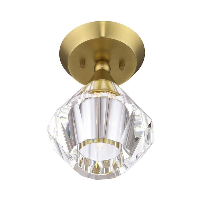 Livex Brussels 1 Light Crystal Semi-Flush Mount