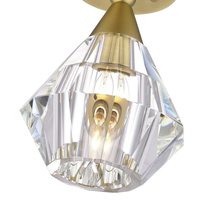 Livex Brussels 1 Light Crystal Semi-Flush Mount