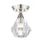 Livex Brussels 1 Light Crystal Semi-Flush Mount, Nickel/Crystal - 47070-35