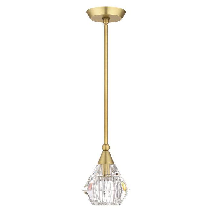 Livex Brussels 1 Light Crystal Single Pendant