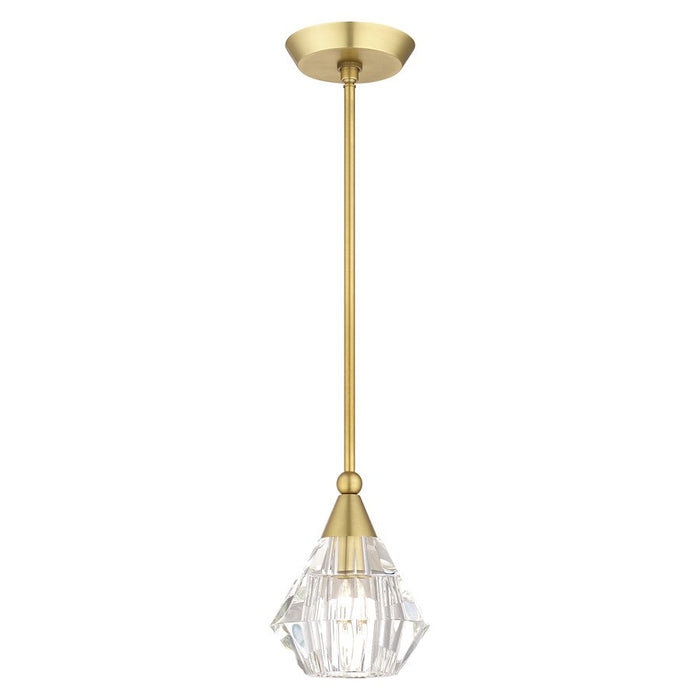 Livex Brussels 1 Light Crystal Single Pendant