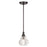 Livex Brussels 1 Light Crystal Single Pendant, Black Chrome/Crystal - 47071-46