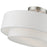 Livex Meridian 2 Light Semi-Flush, Nickel/Off-White/White Fabric