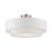 Livex Meridian 3 Light Semi-Flush, Nickel/Off-white/White Fabric - 47154-91