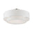 Livex Meridian Semi-Flush, Nickel/Off-White/White Fabric