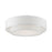 Livex Meridian Semi-Flush, Nickel/Off-White/White Fabric