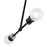 Livex Lansdale 2 Light Linear Chandelier, Black/Brushed Nickel