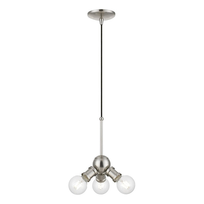 Livex Lansdale 3 Light Pendant, Brushed Nickel - 47164-91