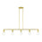 Livex Lansdale 5 Light Large Linear Chandelier, Satin Brass - 47165-12