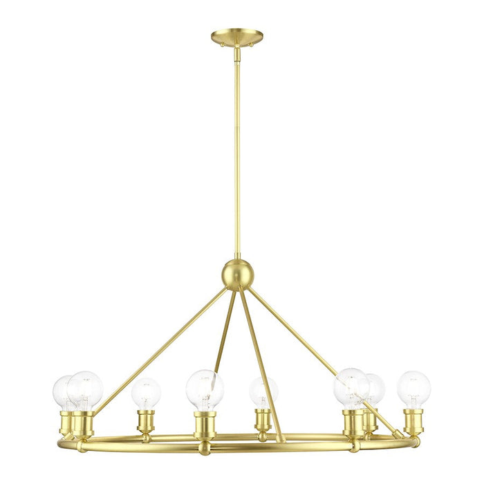 Livex Lansdale 8 Light Chandelier, Satin Brass - 47168-12