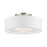 Livex Gilmore 3 Light Semi-Flush, Nickel/White/Off-white/White Fabric - 47173-91