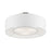 Livex Gilmore Semi-Flush, Nickel/White/Off-White/White Fabric