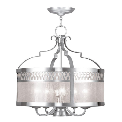 Livex Lighting Westfield Chandelier, Brushed Nickel