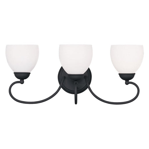 Livex Lighting Brookside 3 Light Bath Light, Black