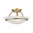 Livex Newburgh 2 Light Semi-Flush, Antique Brass/White Alabaster - 4823-01