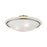 Livex Newburgh 3 Light Semi-Flush, Antique Brass/White Alabaster