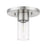 Livex Carson Flush Mount, Brushed Nickel/Clear