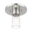 Livex Carson Flush Mount, Brushed Nickel/Clear