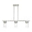 Livex Carson Linear Chandelier, Brushed Nickel/Clear