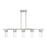 Livex Carson Linear Chandelier, Brushed Nickel/Clear