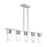 Livex Carson Linear Chandelier, Brushed Nickel/Clear